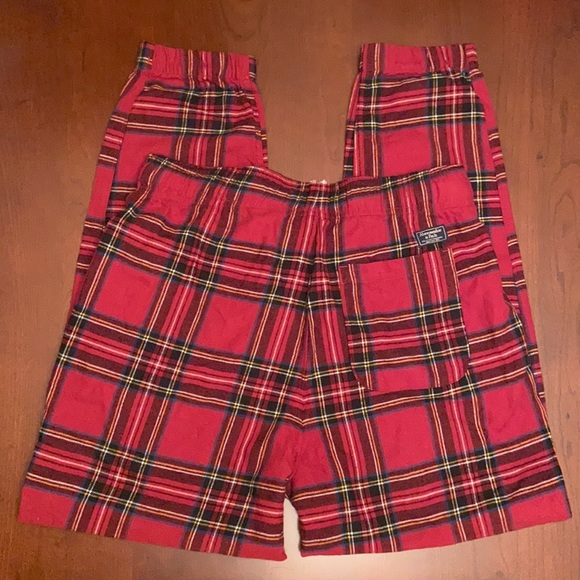 Abercrombie Red Plaid Flannel Bottoms (NWT) - Picture 2 of 3